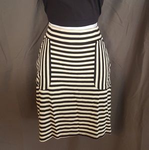 Striped Skirt with Pockets